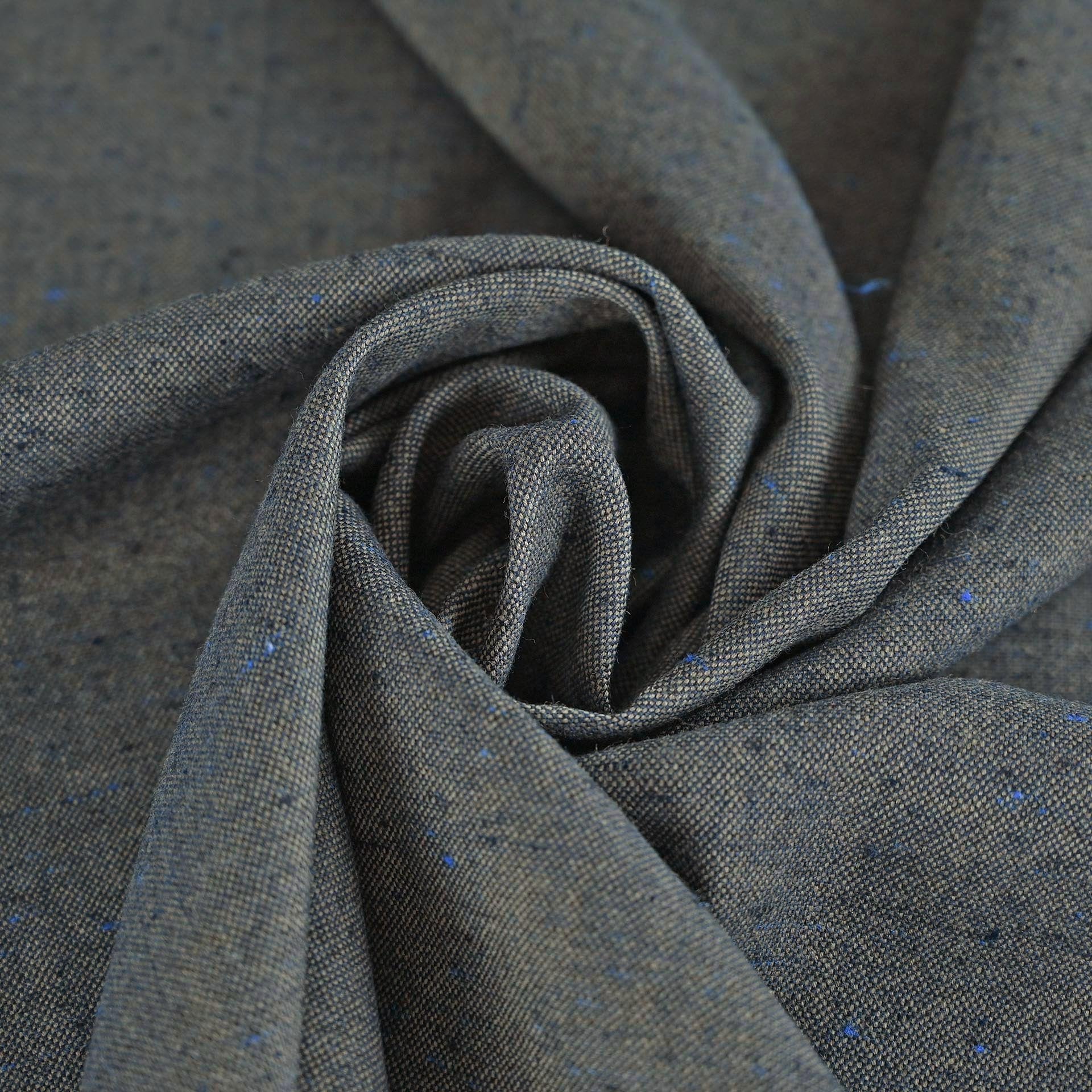 Navy Tweed Fabric 5679