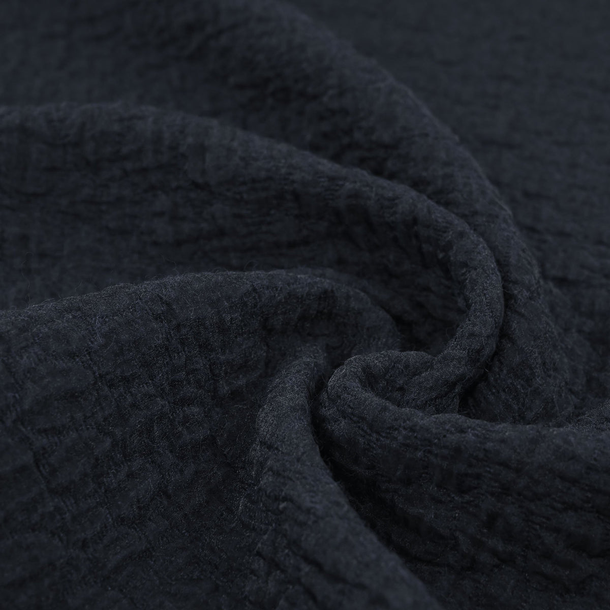 Navy Patterned Wool Navy Wool Waffle Weave 98872 – Fabrics4Fashion