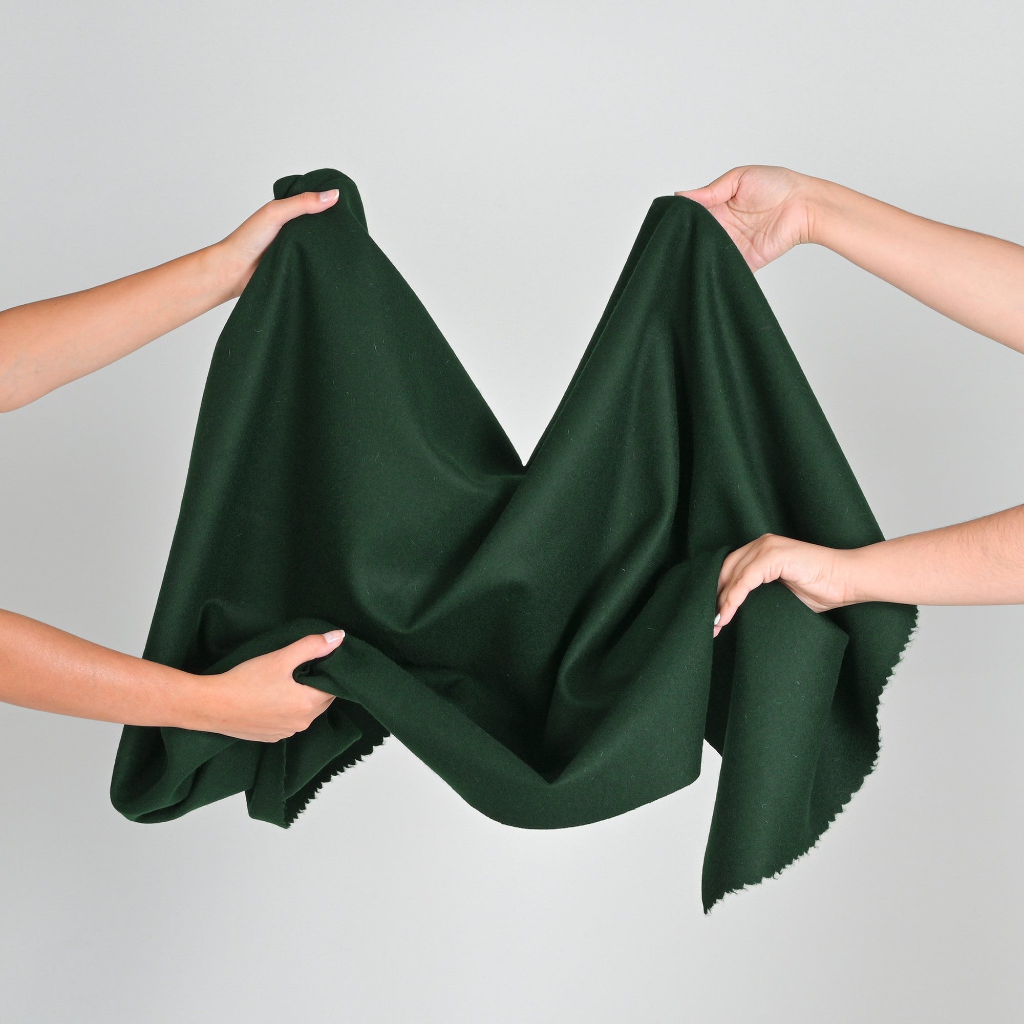 Olive Green Melton Fabric 4582