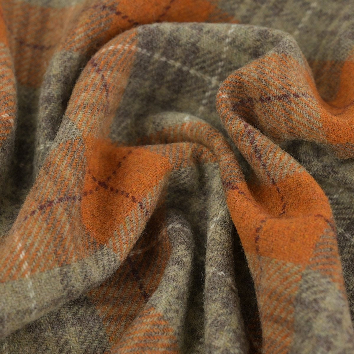 Orange Plaid Coating Fabric 97729