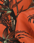 Orange Printed Silk Georgette Fabric 6570