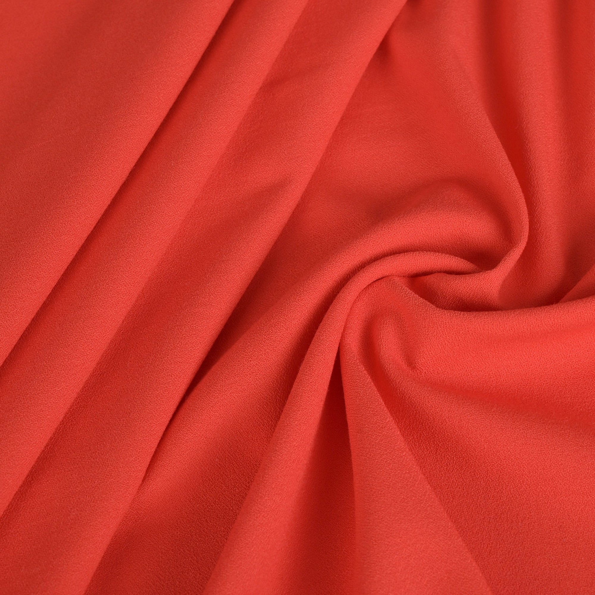 Orange Red Crepe Fabric 4413