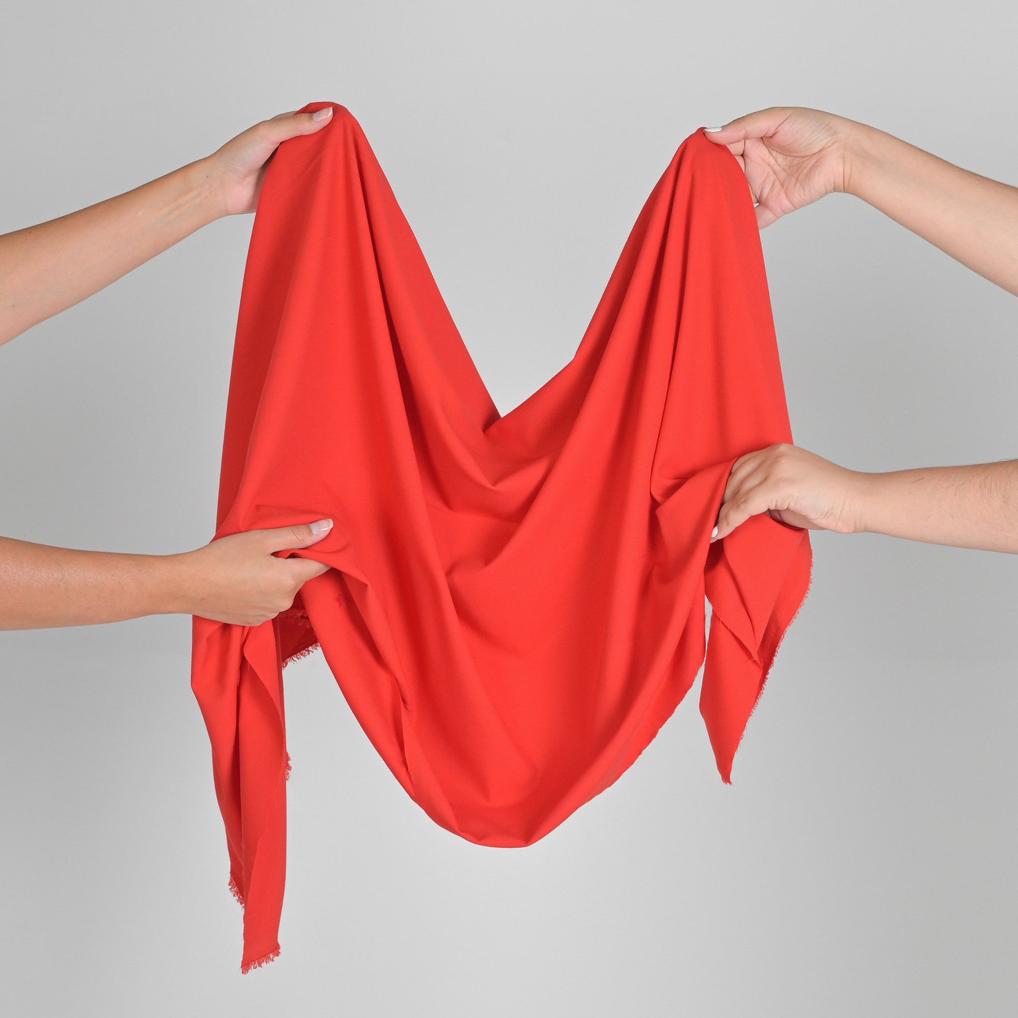 Orange Red Crepe Fabric 4413