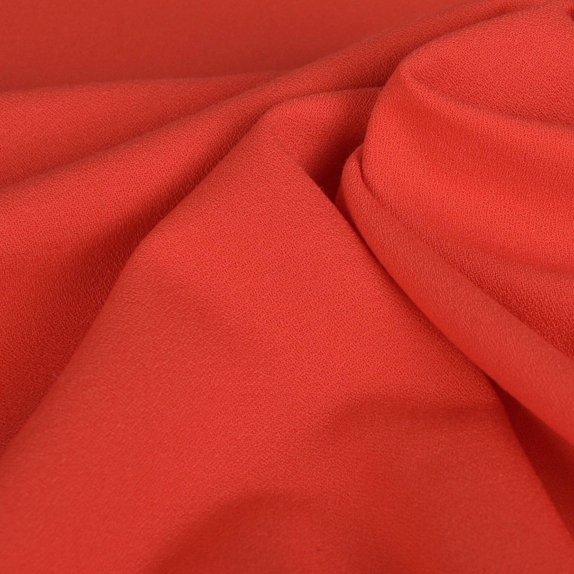 Orange Red Crepe Fabric 4413
