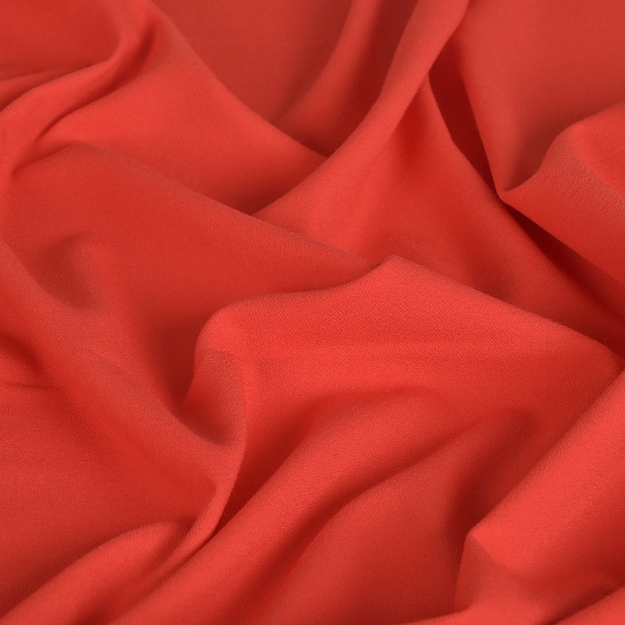Orange Red Crepe Fabric 4413