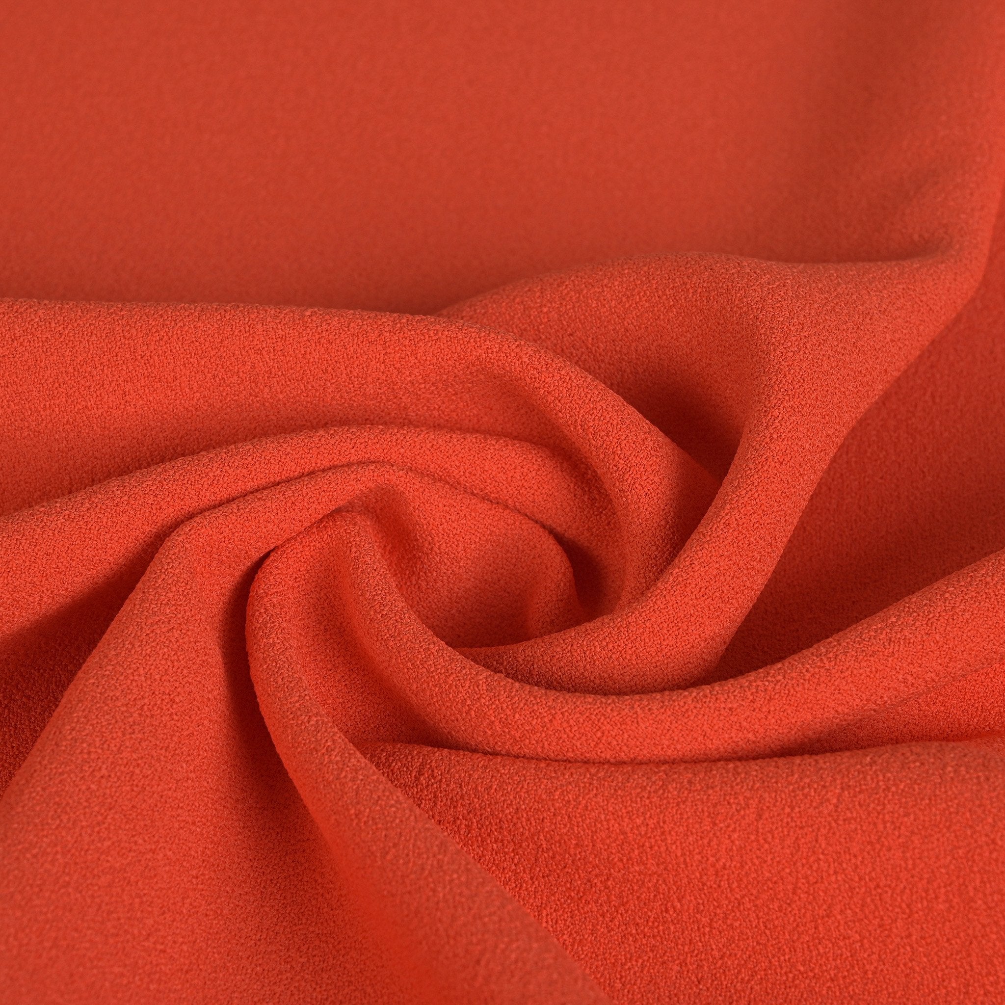 Orange Red Crepe Fabric 8174