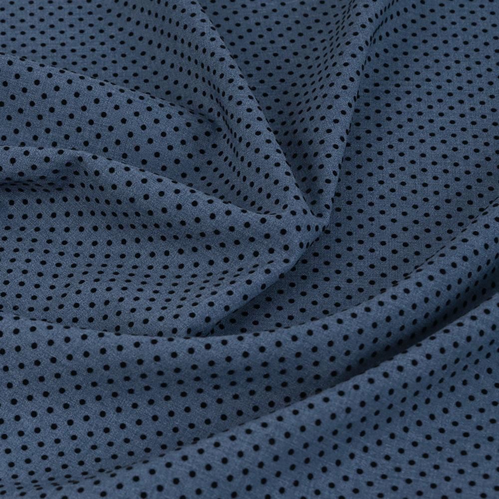 Blue Polka-Dot Flock Fabric 99771