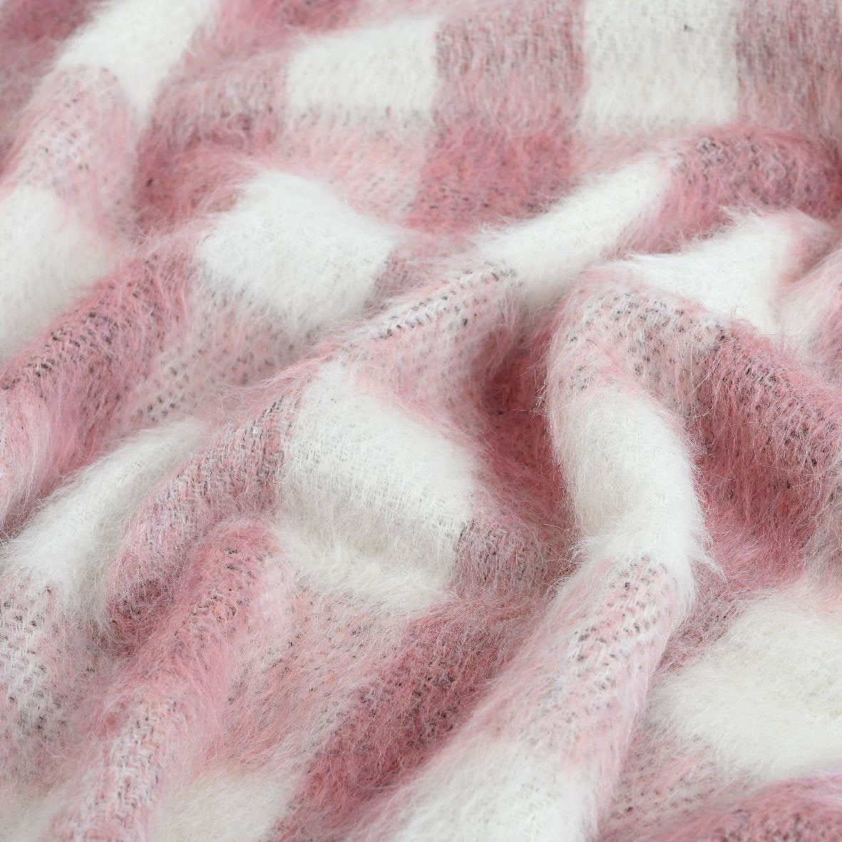 Pink White Coating Fabric 2607 - Fabrics4Fashion