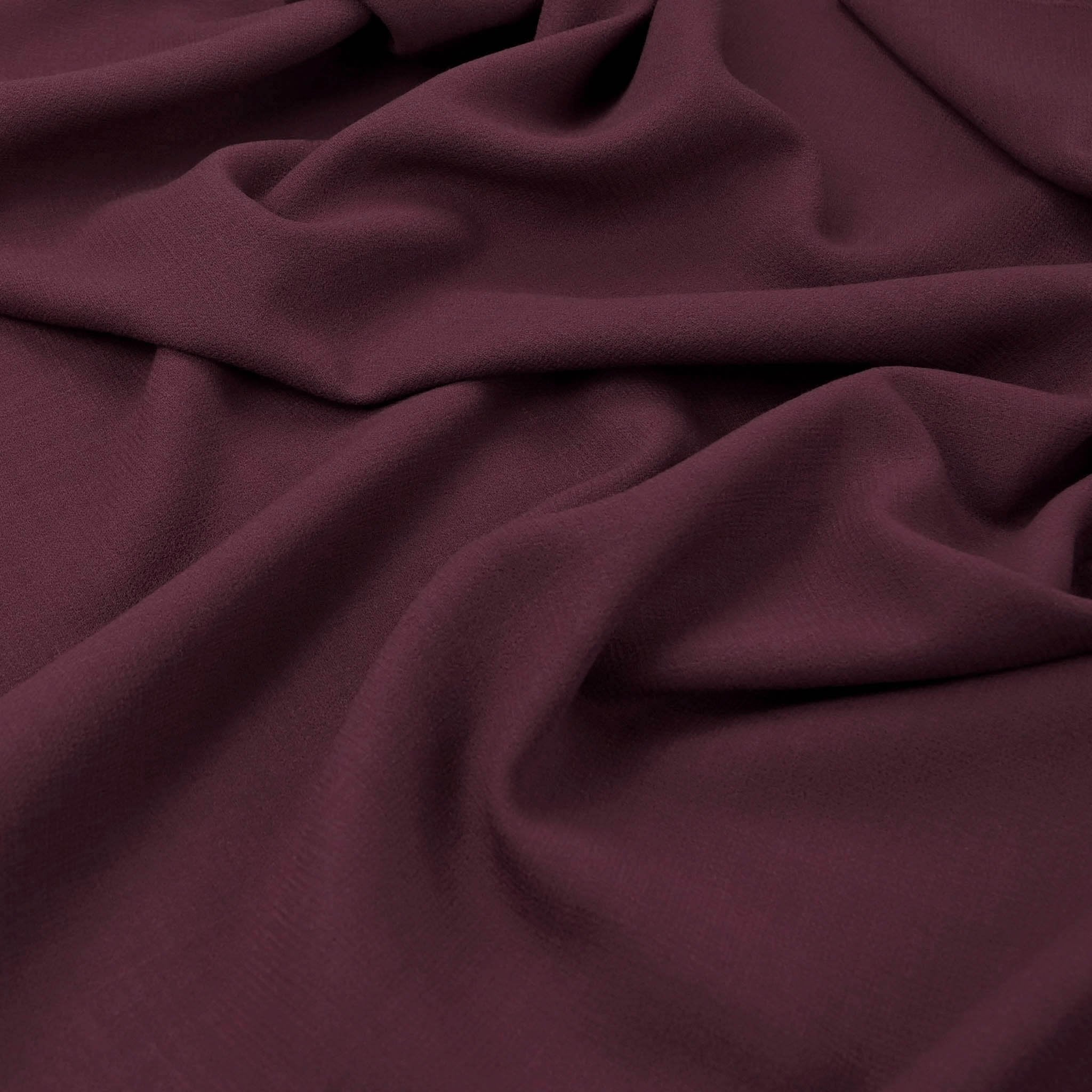 Plum Doublewave Crepe Fabric 97077