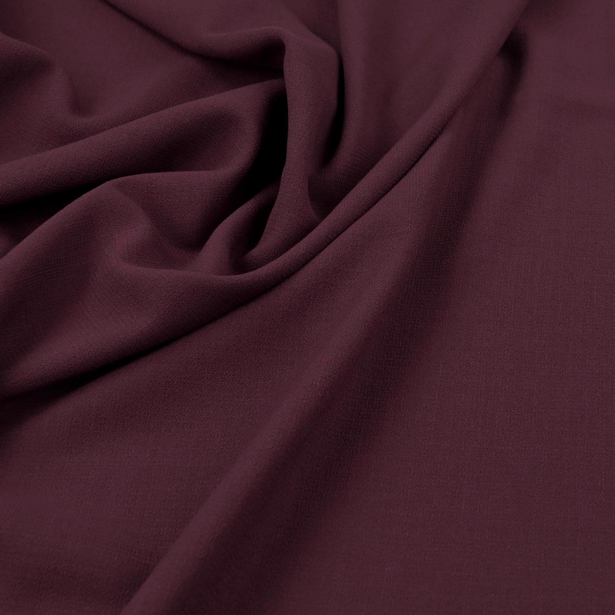 Plum Doublewave Crepe Fabric 97077