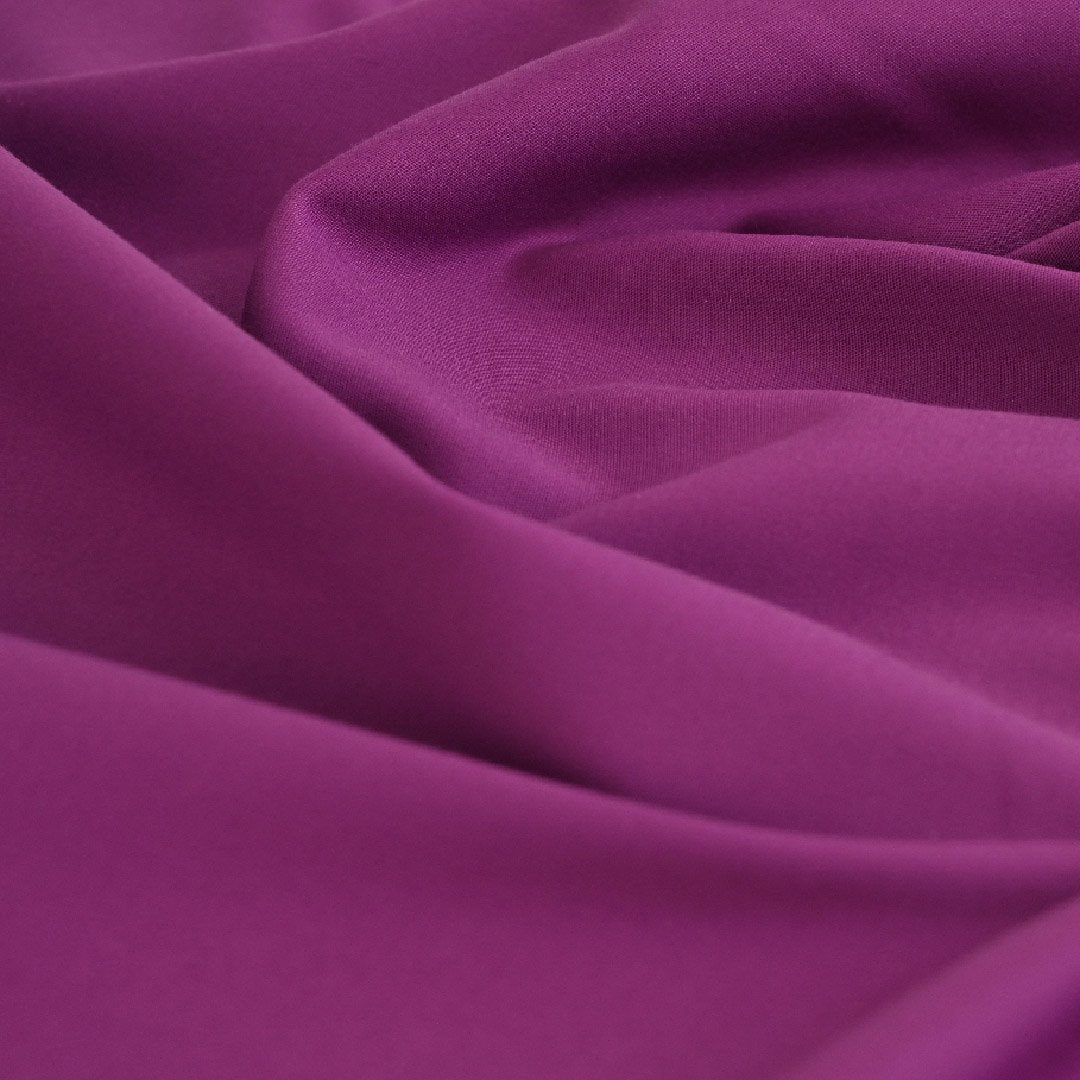 Purple Plum stretch crepe fabric 2 way stretch pebble crepe textured  polyester spandex 150cm 60 inches