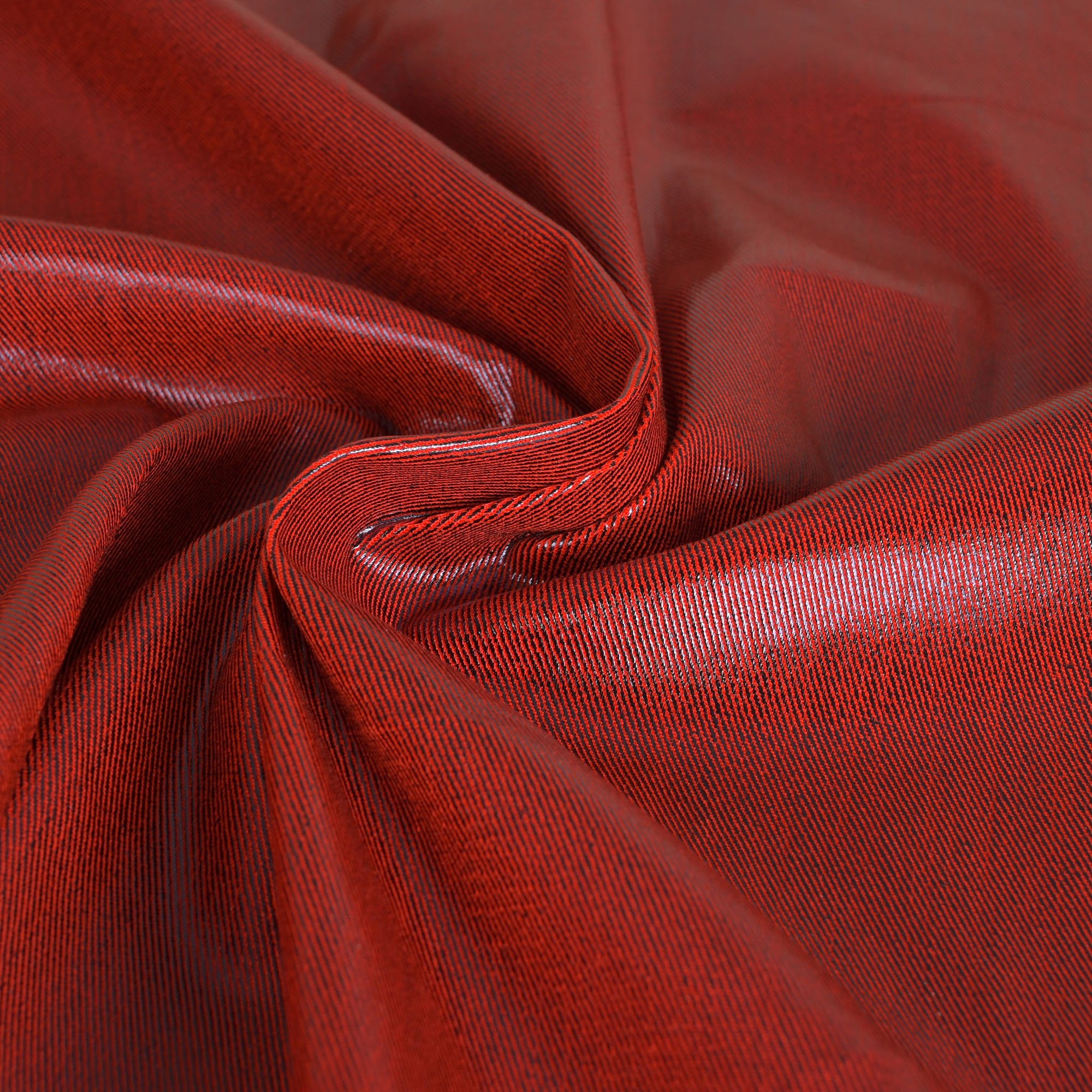 Red Coated Twill Fabric 3763
