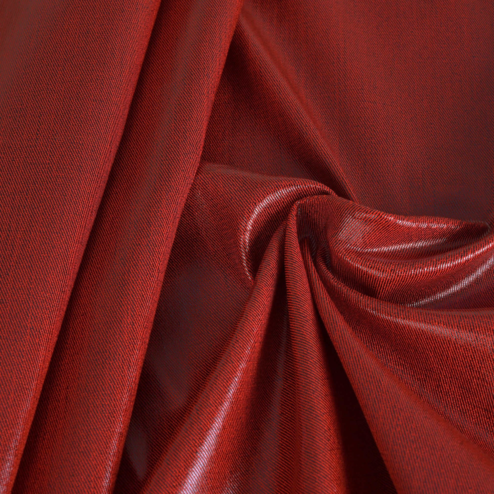 Red Coated Twill Fabric 3763