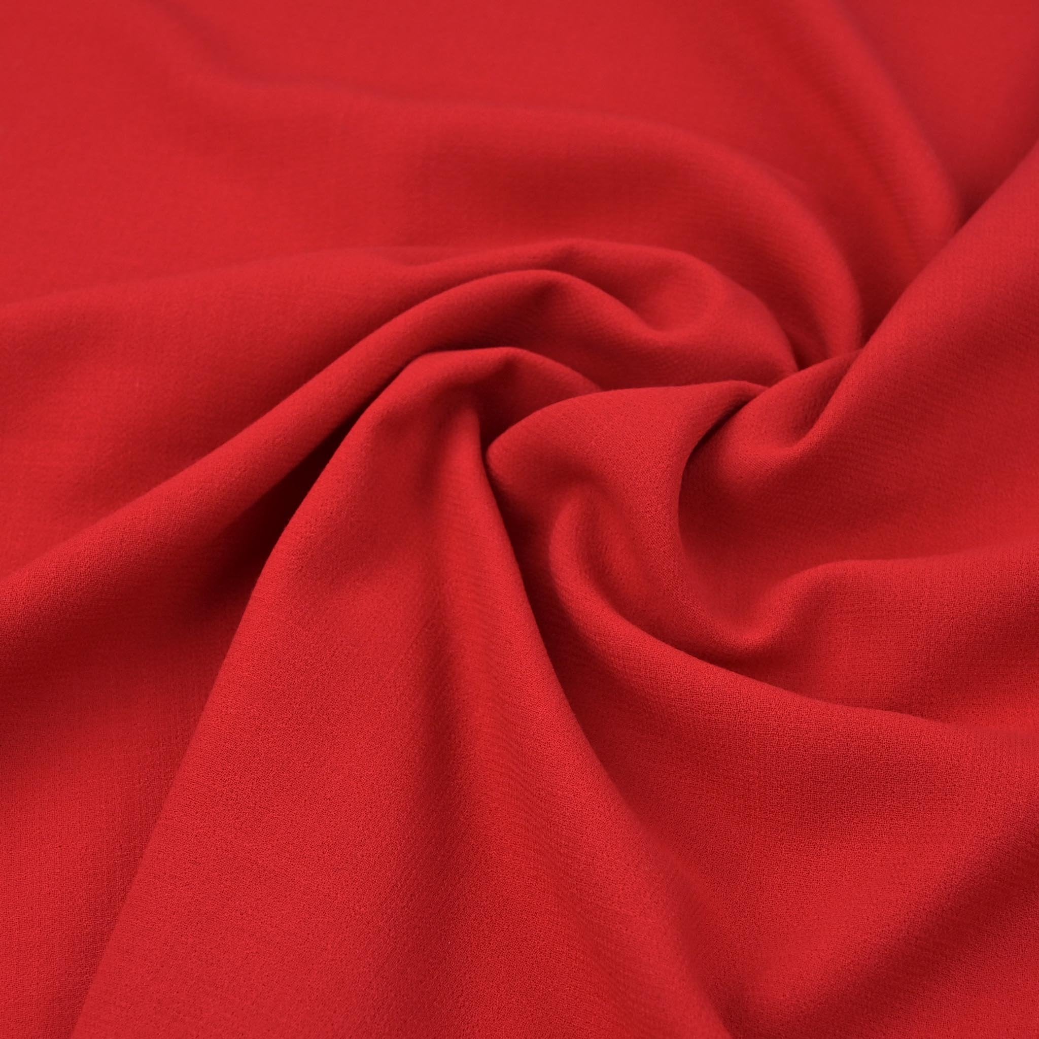 Red Doublewave Crepe Fabric 98880