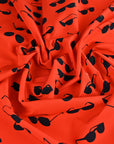 Red Print Fabric 4241