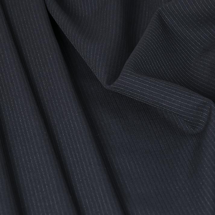 Suiting Navy Pinstripe Fabric 4642 - Fabrics4Fashion