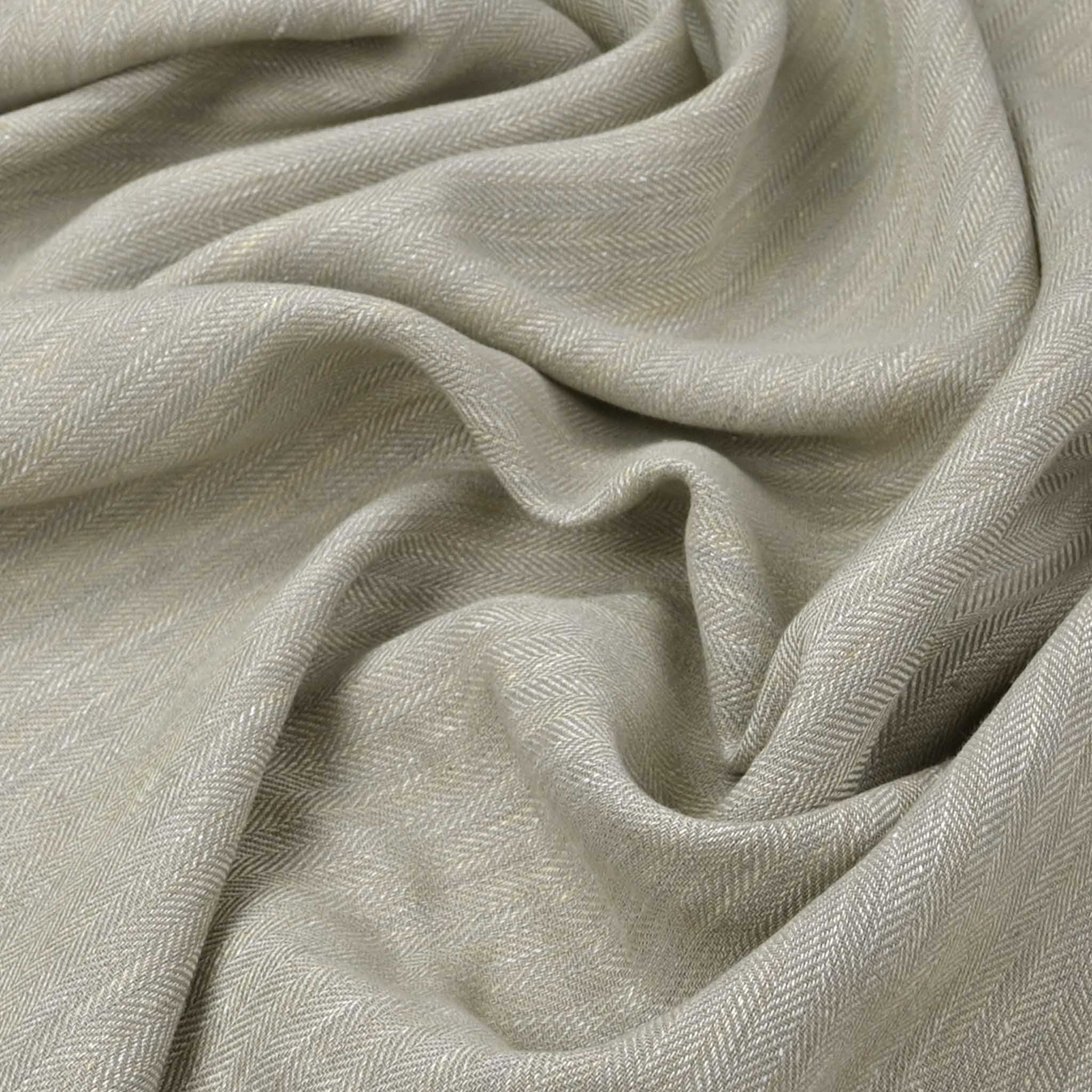 Taupe Herringbone Linen Fabric 99522