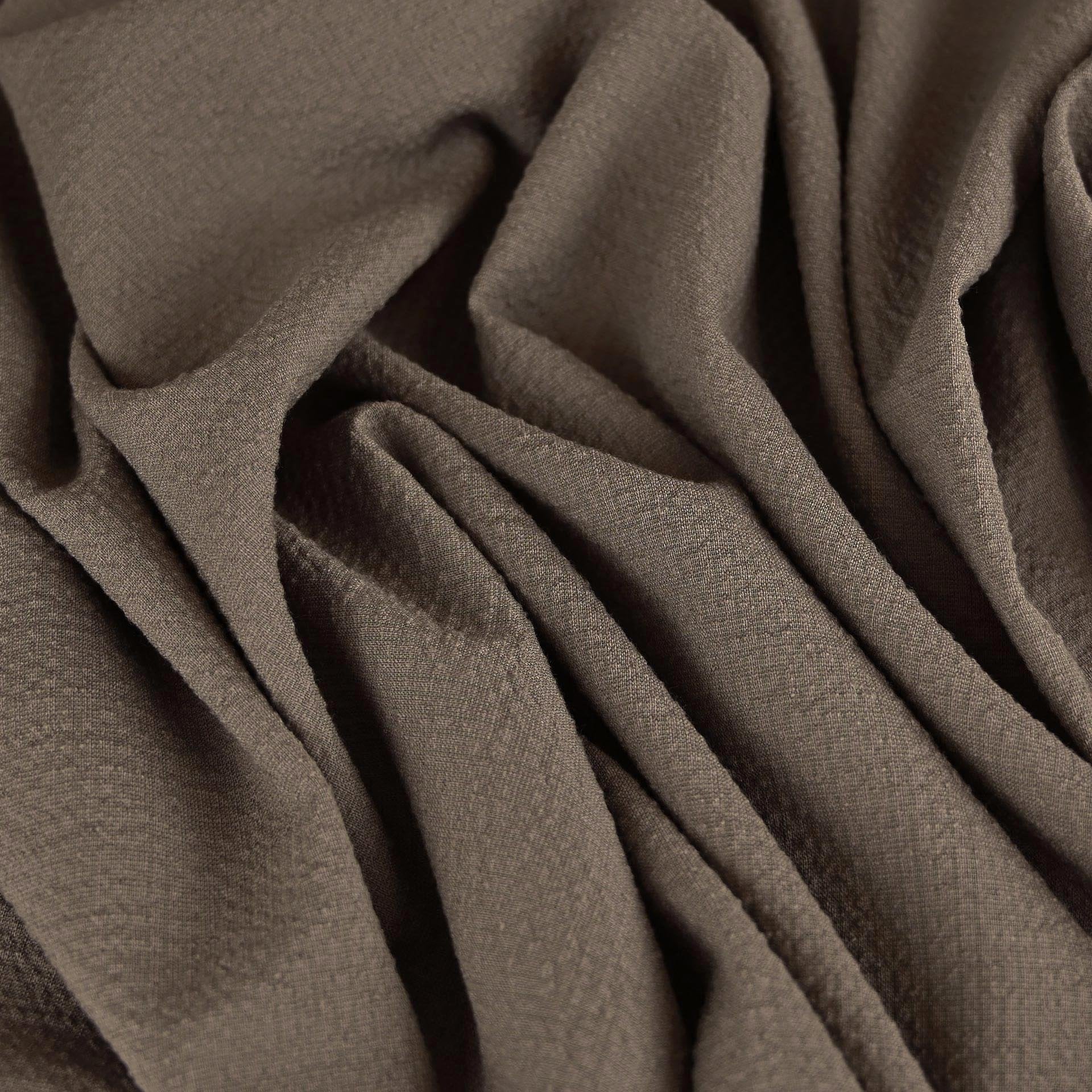 Walnut Brown Seersucker Fabric 98055