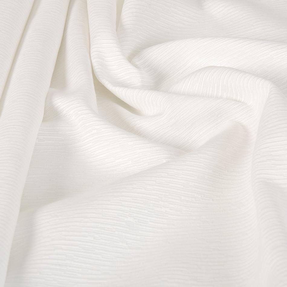 White Abstract Poly Jacquard 2041 - Fabrics4Fashion