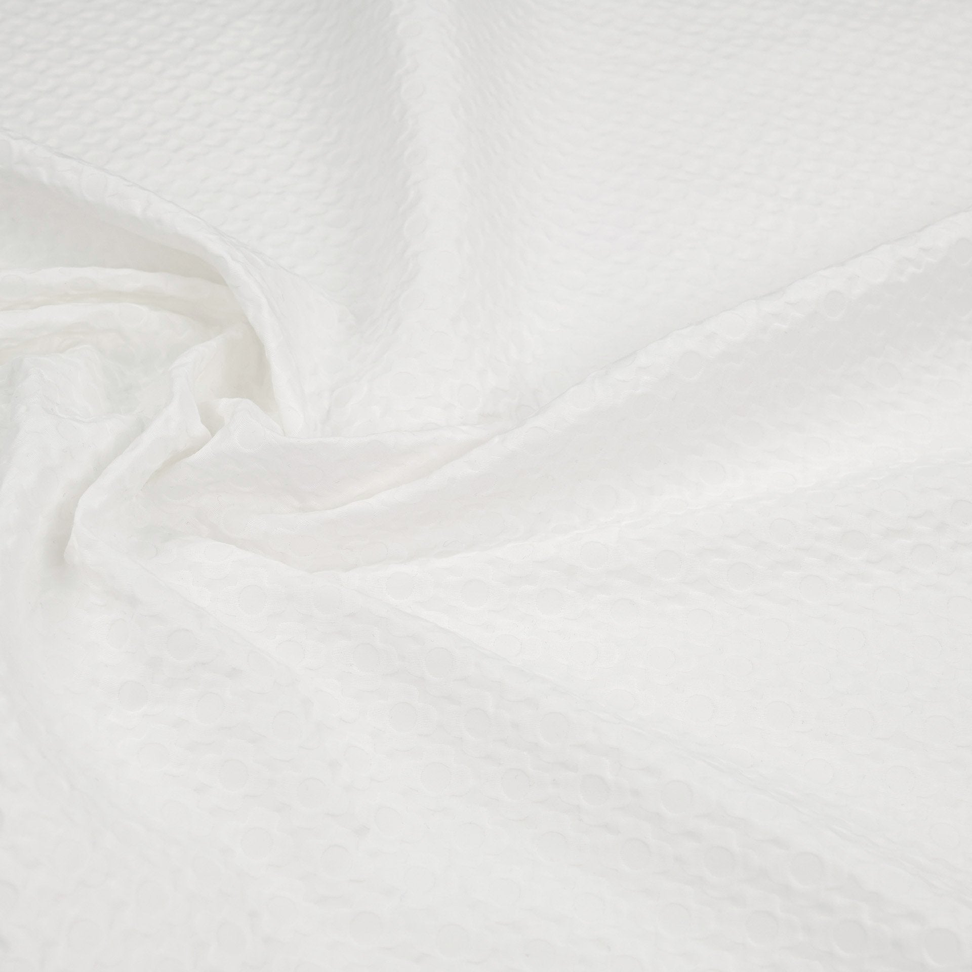 White Jacquard Fabric 3696