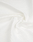 White Jacquard Fabric 3696