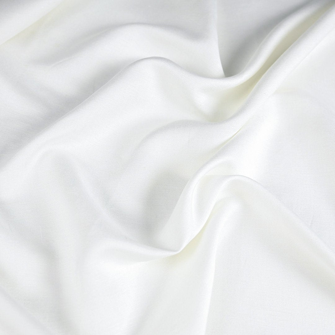 White Linen Blend Fabric 99946 – Fabrics4Fashion