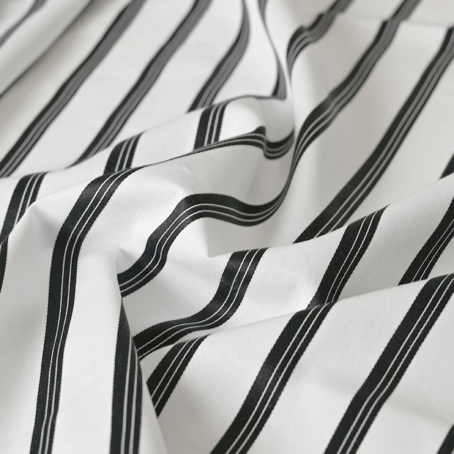 Ivory Striped Cotton / Linen – Fabrics4Fashion