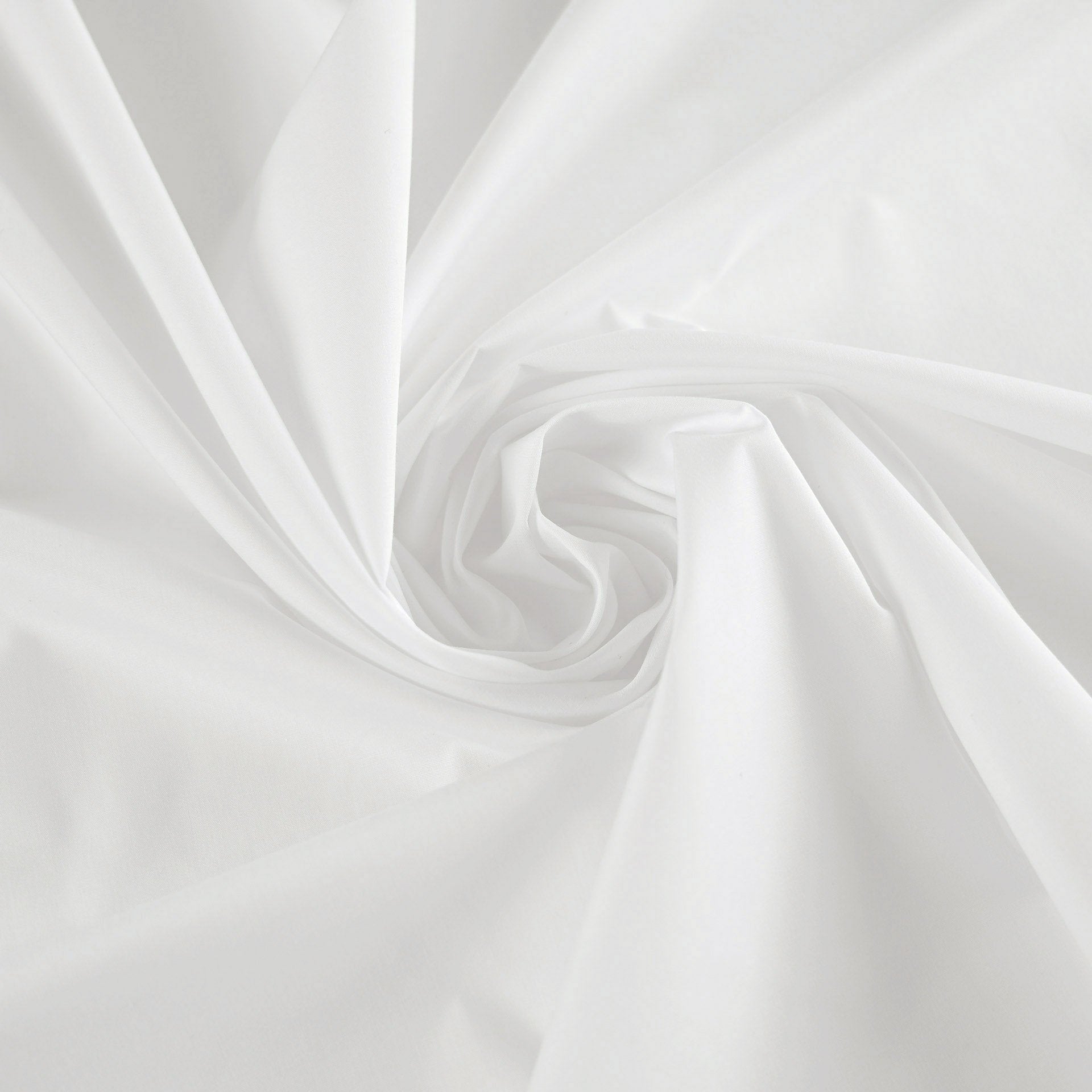 White Plain Poplin fabric 4375