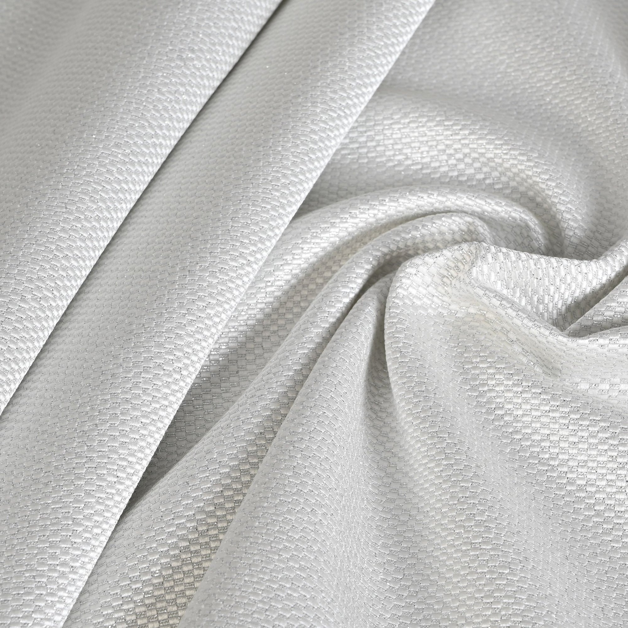 White &amp; Silver Fancy Jacquard 2812
