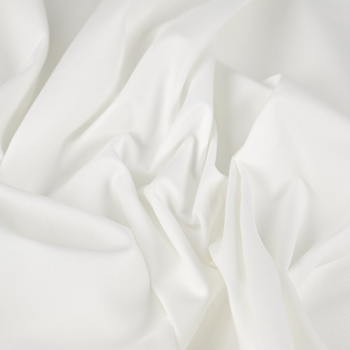 White Stretch Cotton Fabric 97041