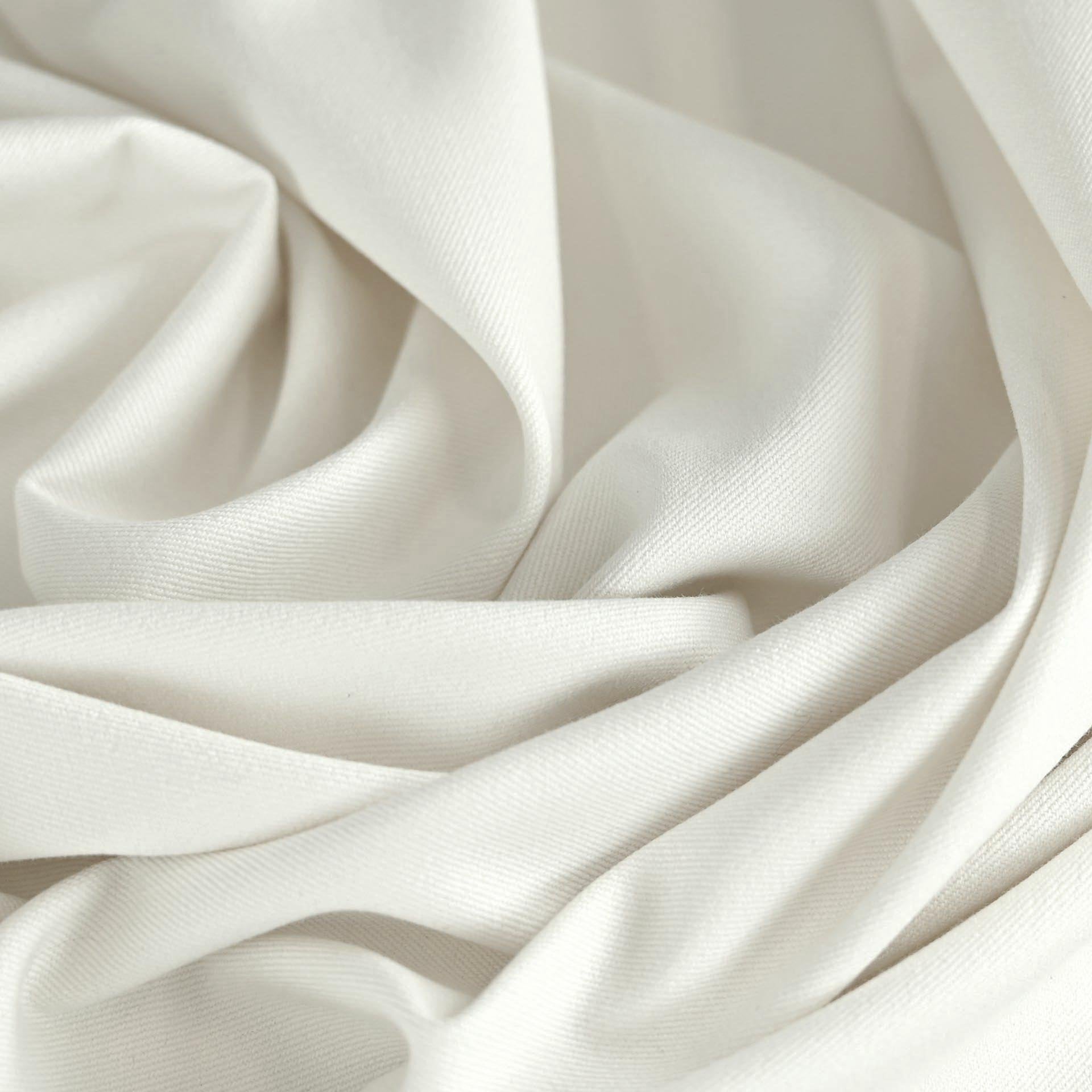 White Stretch Twill Fabric 98104