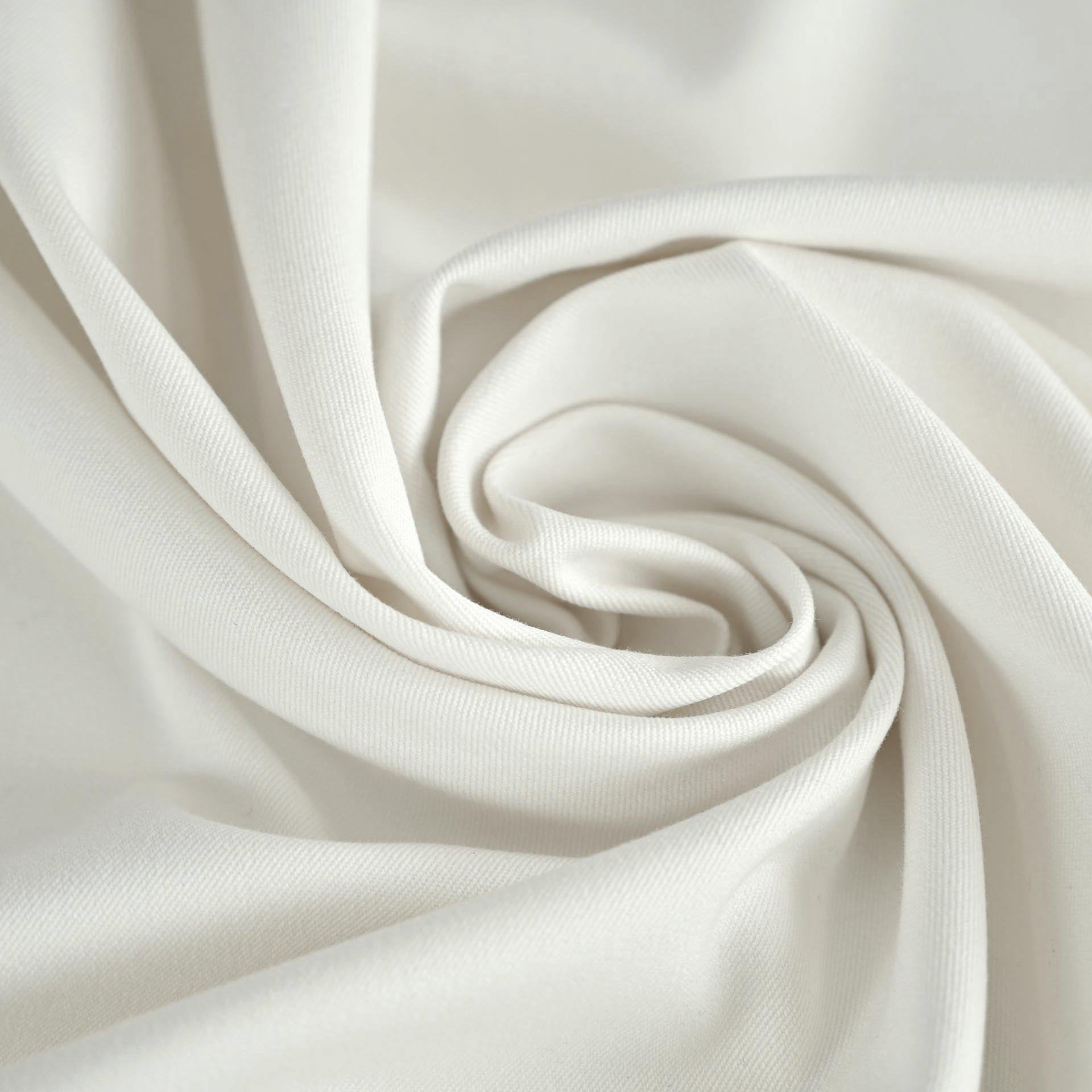 White Stretch Twill Fabric 98104