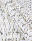 White Stretch Twill Printed Fabric 97543