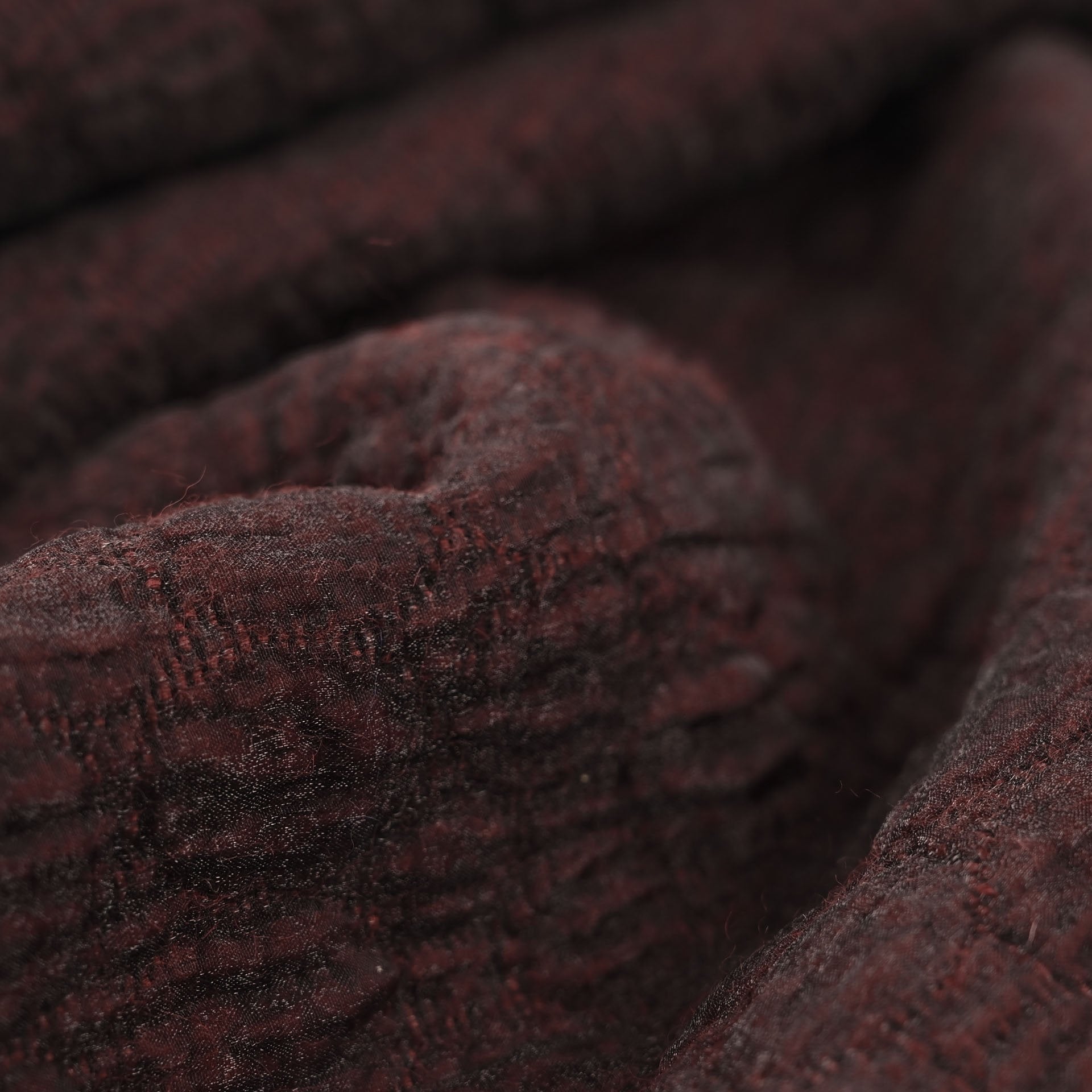 Wine Wool Waffle Weave 98874