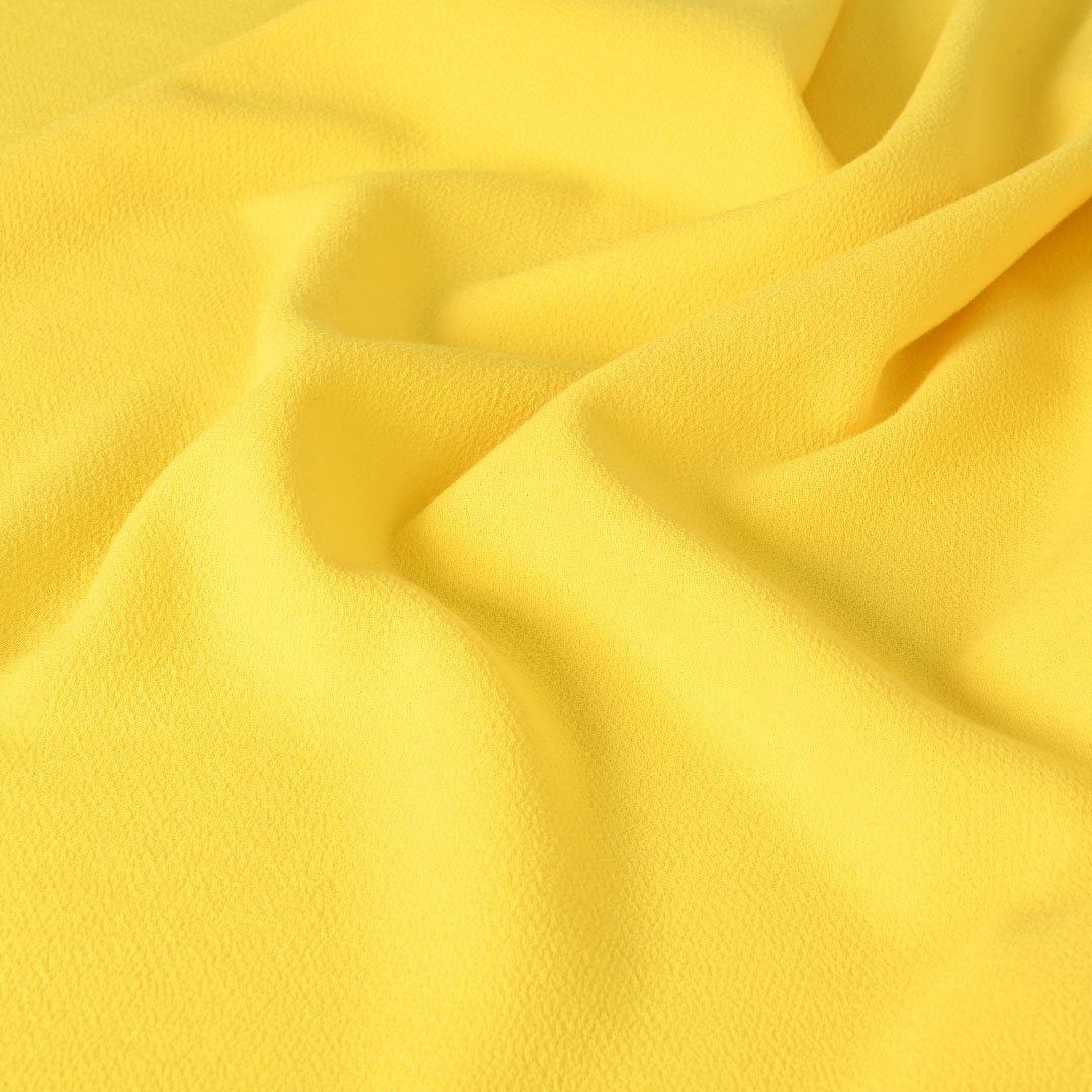 Yellow crepe fabric 100% wool; fabrics to buy online