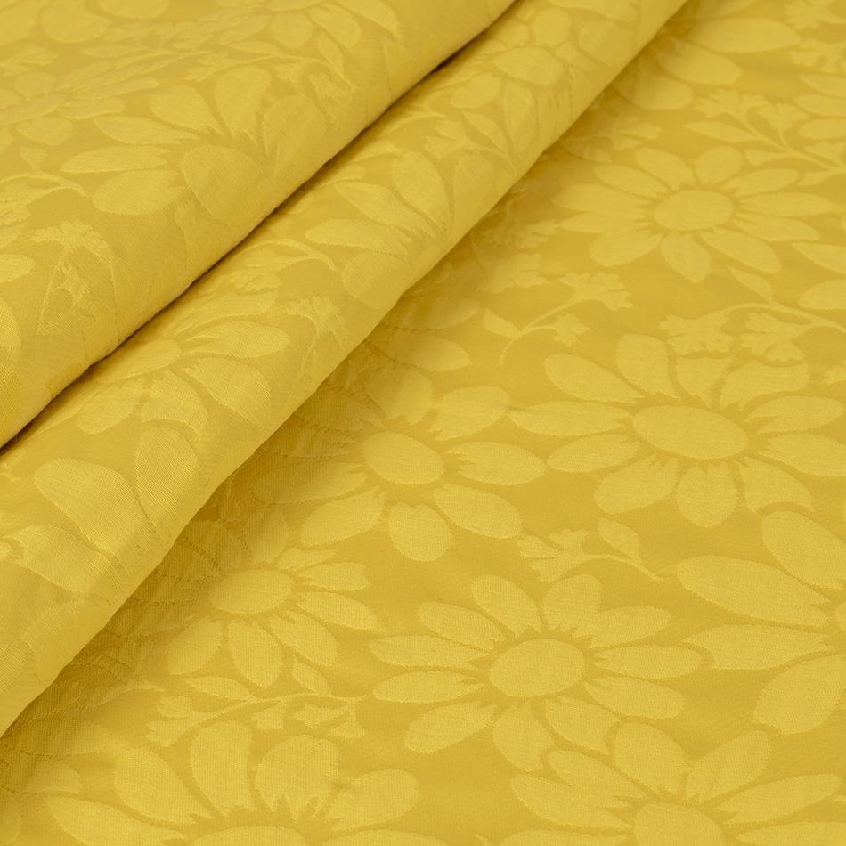 Yellow Floral Jacquard 2874 - Fabrics4Fashion