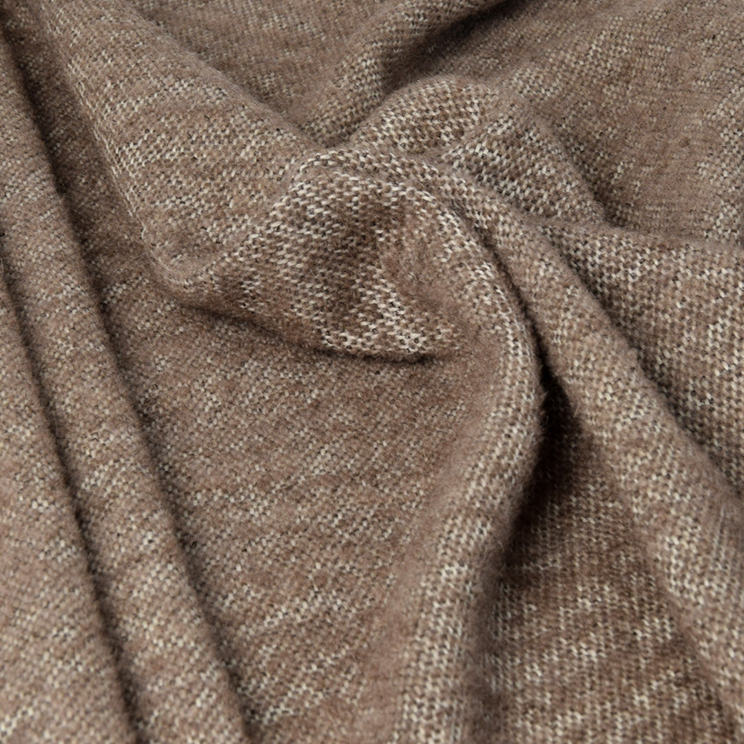 Taupe Mohair Wool Fabric 3305 - Fabrics4Fashion