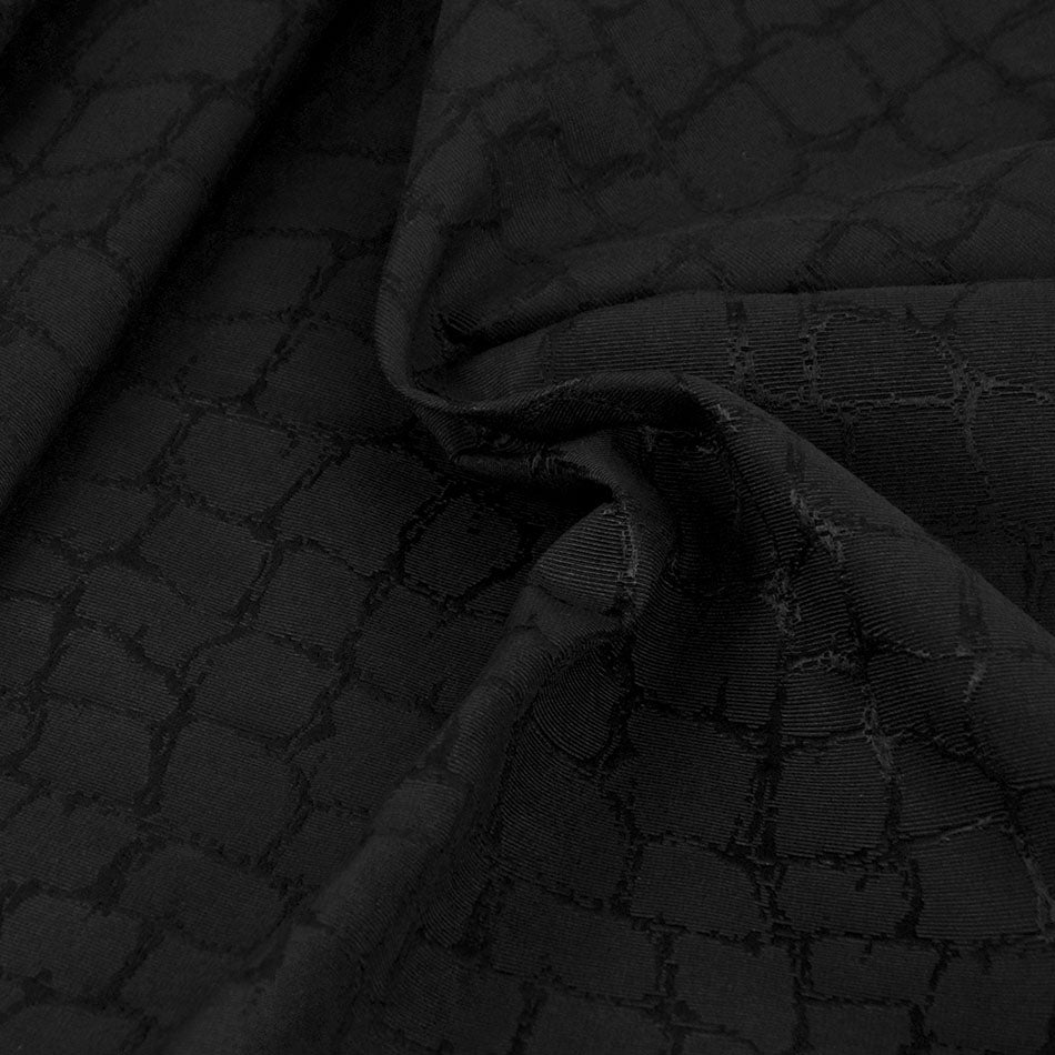 Black Grosgrain Abstract Silk Jacquard 1571 - Fabrics4Fashion