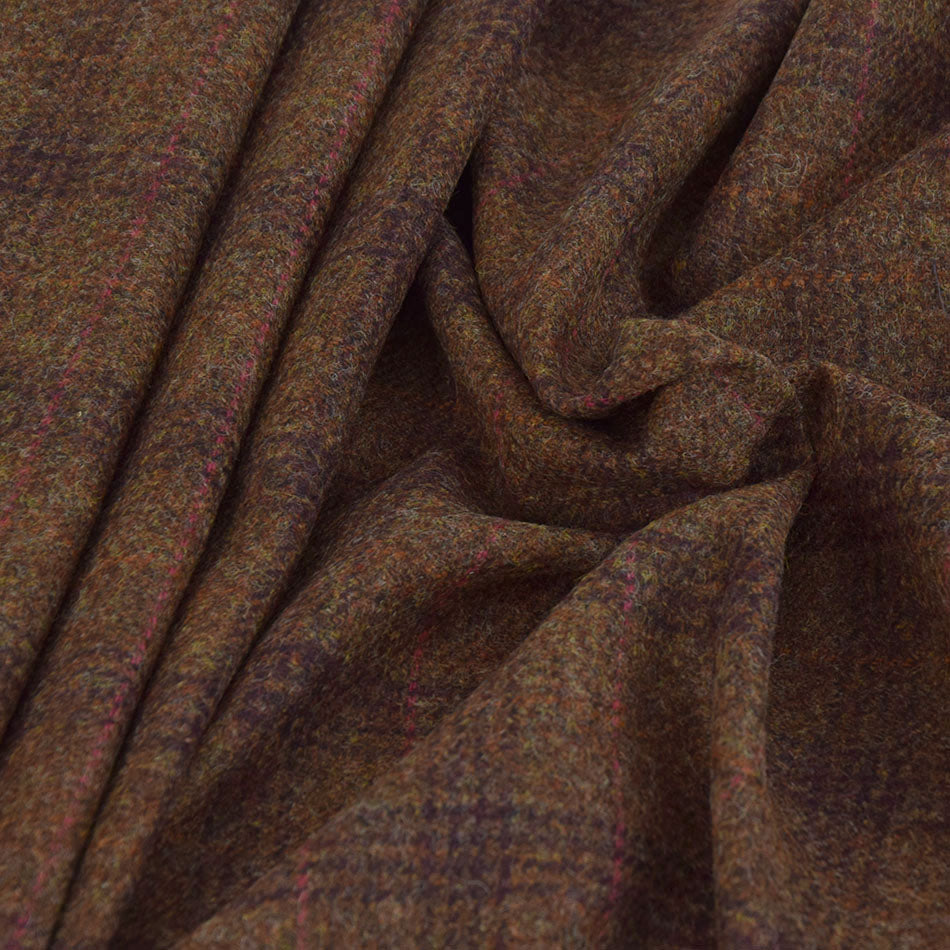 Brown Check Wool 3510 - Fabrics4Fashion