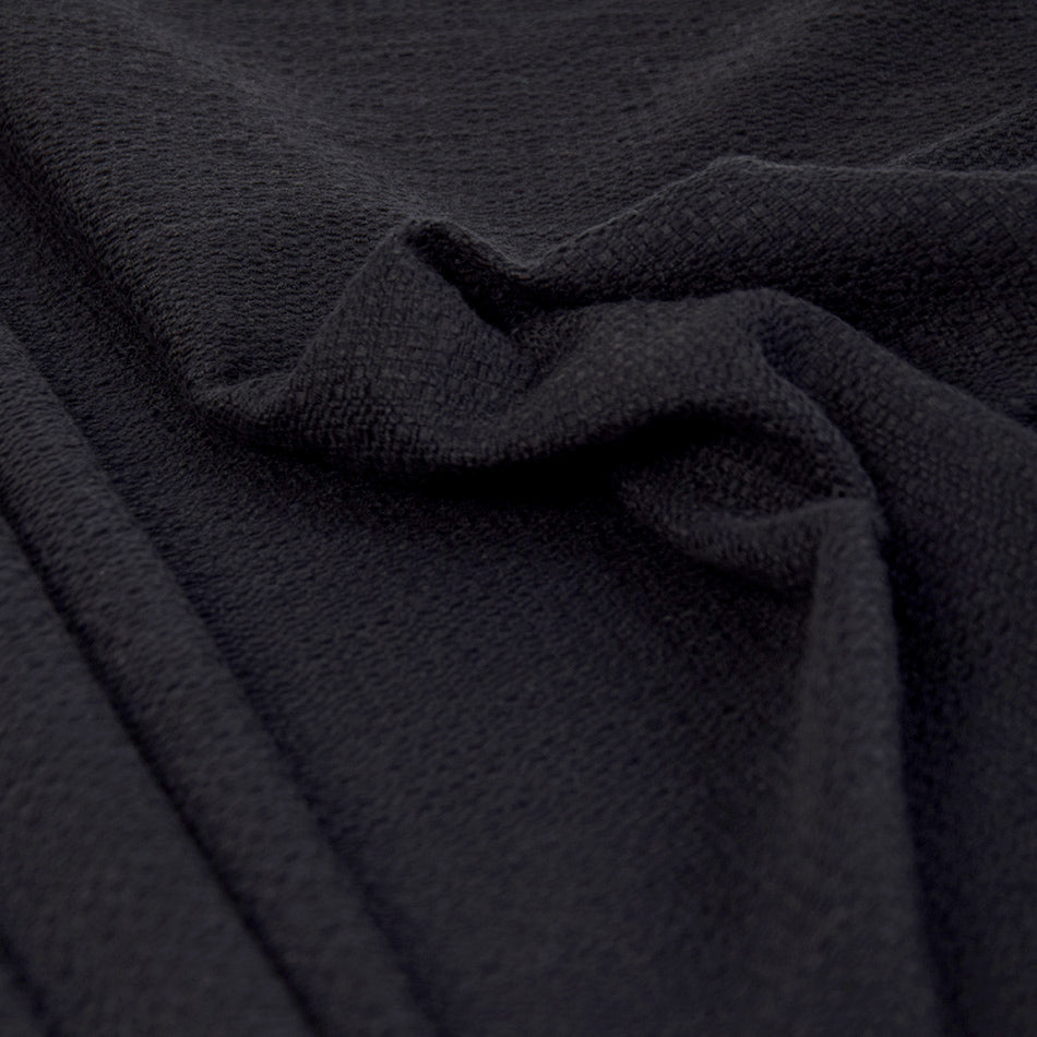 Black Plain Tweed 3300 - Fabrics4Fashion