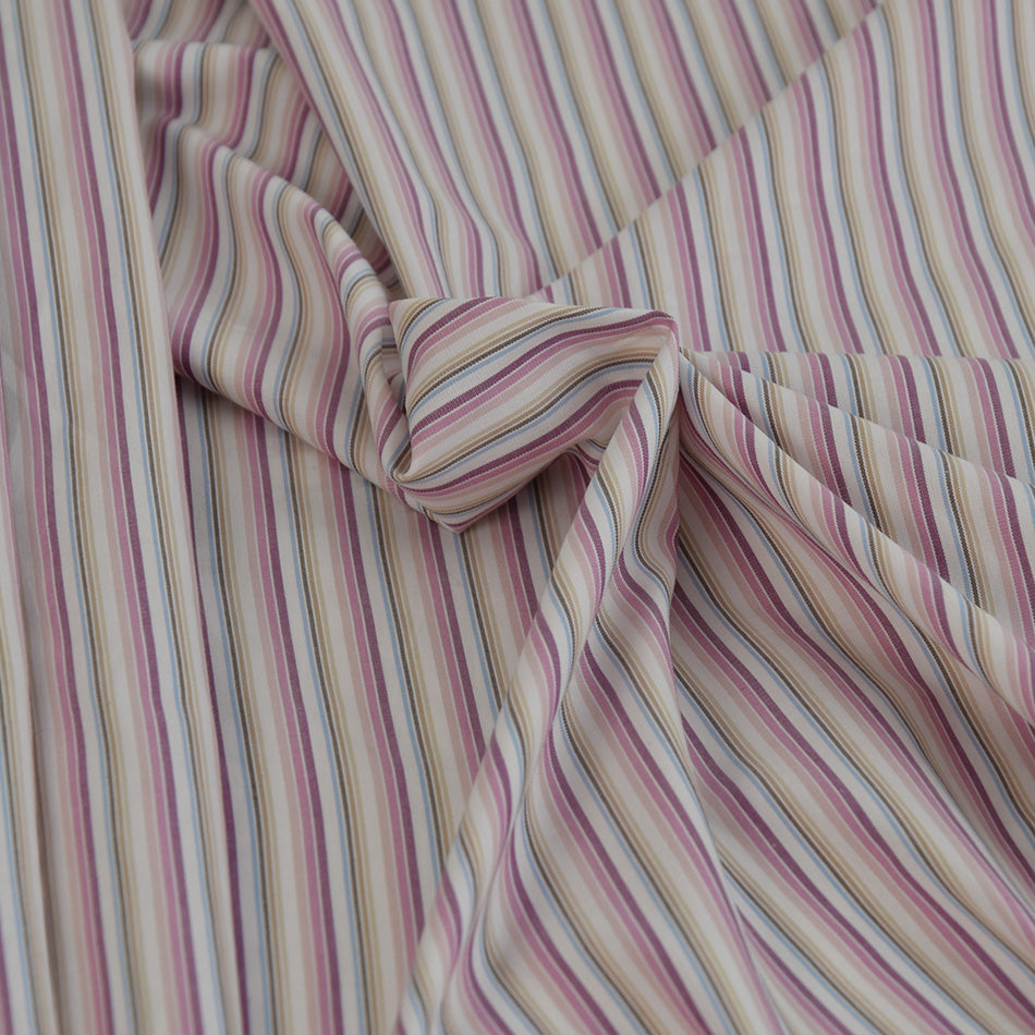 Multicolor Stripe Shirting Cotton 401 - Fabrics4Fashion